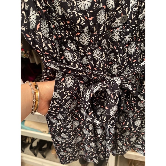 New Loft Tie Waist Romper with Cut-Out Detail - Picture 5 of 5